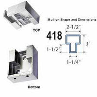 Cal-Royal 418 Hardware Mullion T Shaped Replacement Brackets - All Things Door