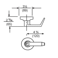 Cal-Royal 8000L Entrance Function Exit Device Trim - All Things Door