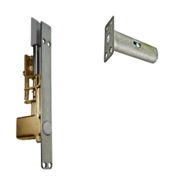 Cal-Royal AUXSLAFLW4 Self Latching Flush Bolt with Auxiliary Fire Latch For Use With Wood Doors - All Things Door
