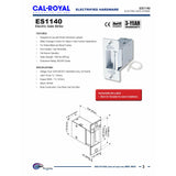 Cal-Royal ES1140 Electric Gate Strike - All Things Door
