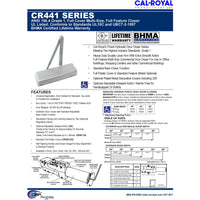 Cal-Royal CR441 Heavy Duty Cast Iron Body Surface Mounted Door Closer - All Things Door