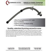 Command Access CDL Concealed Door Loop Electric Power Transfer EPT for use with Butt Hinges, Continuous Hinges and 3/4" Offset Pivots - All Things Door