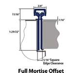 Design Hardware Full Mortise Offset Heavy Duty Continuous Geared Aluminum Hinge - All Things Door