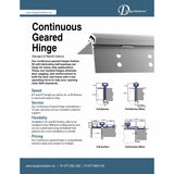Design Hardware Full Surface Heavy Duty Continuous Geared Aluminum Hinge - All Things Door