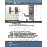 Design Hardware LE Heavy Duty Lever Full Escutcheon Trim for use with 1000 and 2000 Series Devices - All Things Door