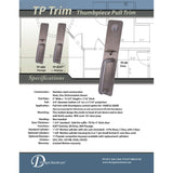 Design Hardware TP - Thumbpiece Exit Device Trim for use with 1000 and 2000 Series Devices - All Things Door