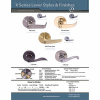 Design Hardware X - Series Grade 1 Cylindrical Lockset and Latchset C Lever (Curved) ADA Lever Handle Schlage "C" Keyway - All Things Door