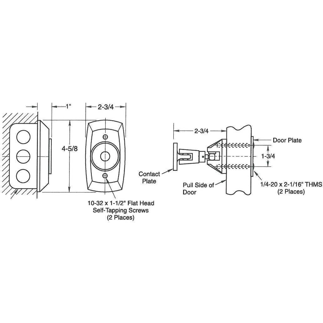 Rixson 994M Wall mounted adjustable armature with concealed wiring ...