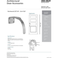 Rockwood AP1141.32DMS Hands Free Arm Pull - All Things Door