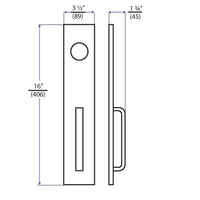 Cal-Royal THP4400 Entrance Function Escutcheon Exit Device Trim - All Things Door